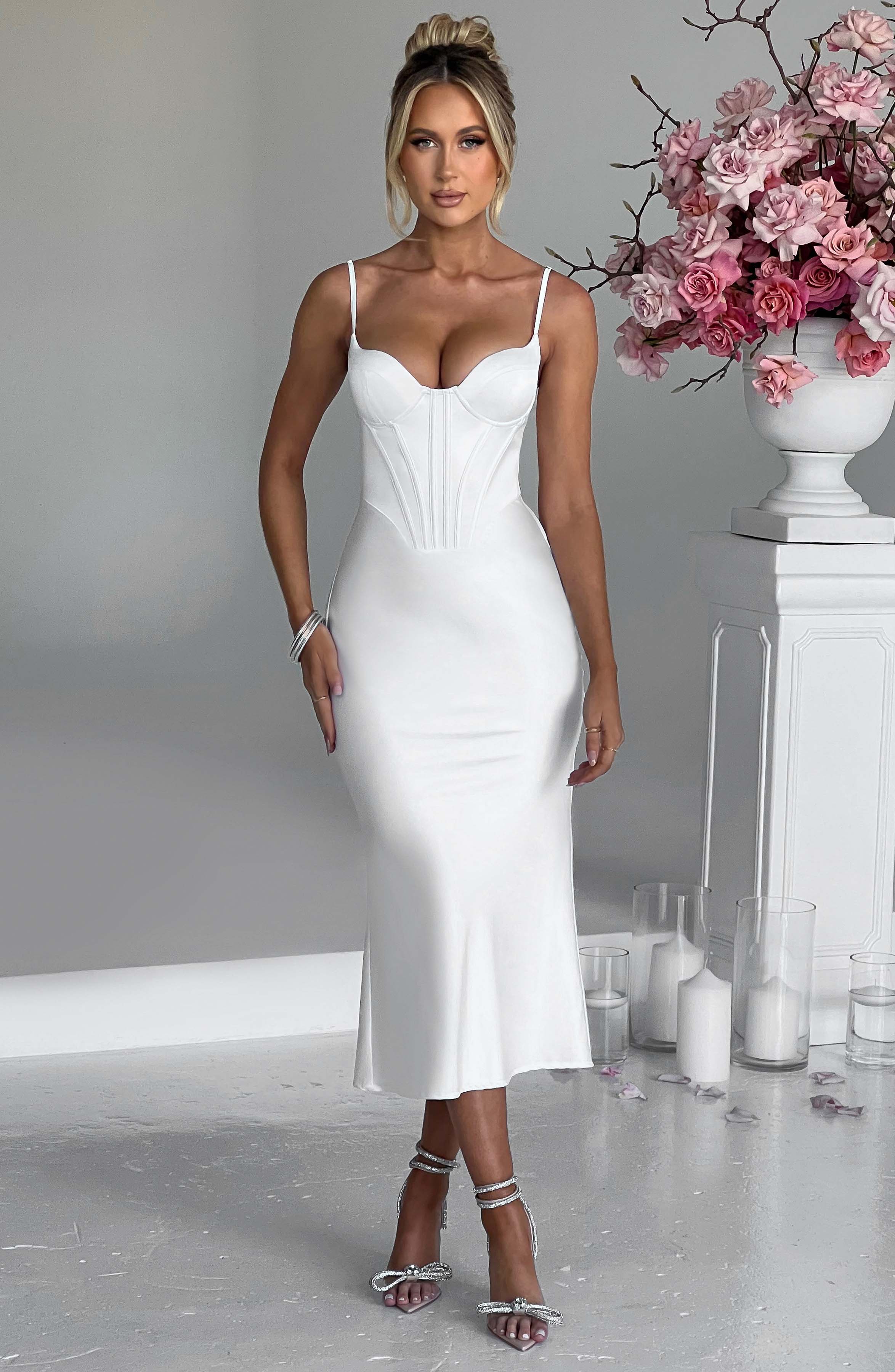 Farrah Midi Dress - Ivory-My Top Dress.All Rights Reserved