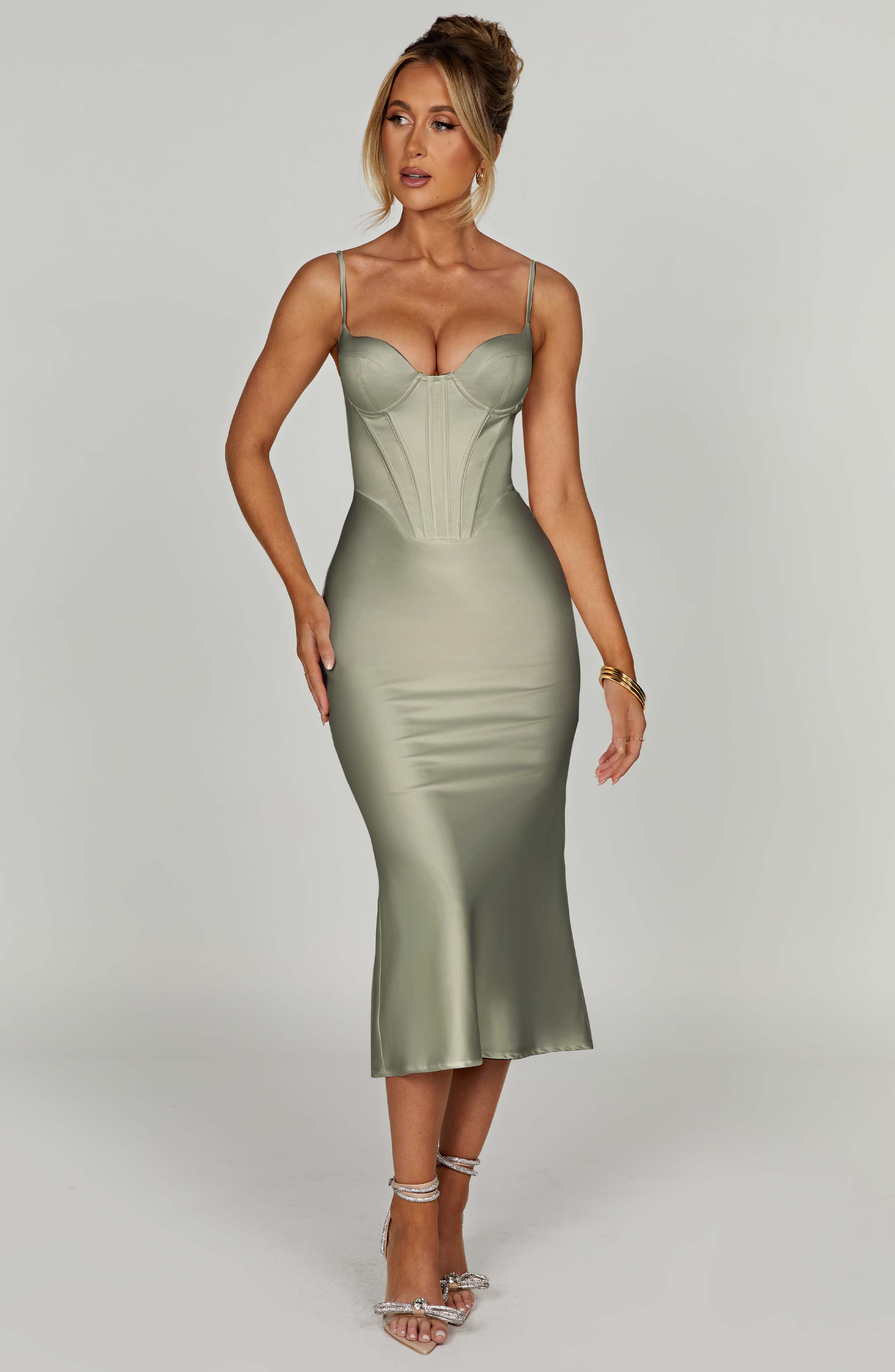 Farrah Midi Dress - Sage-My Top Dress.All Rights Reserved