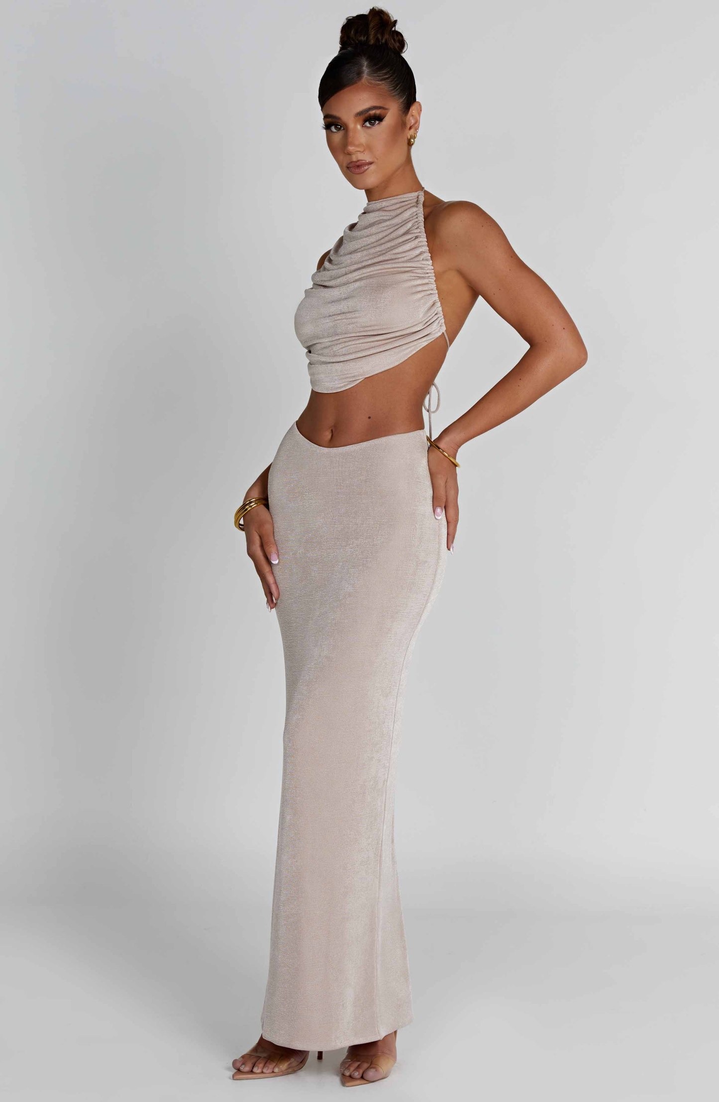 Fifi Maxi Skirt - Champagne-My Top Dress.All Rights Reserved