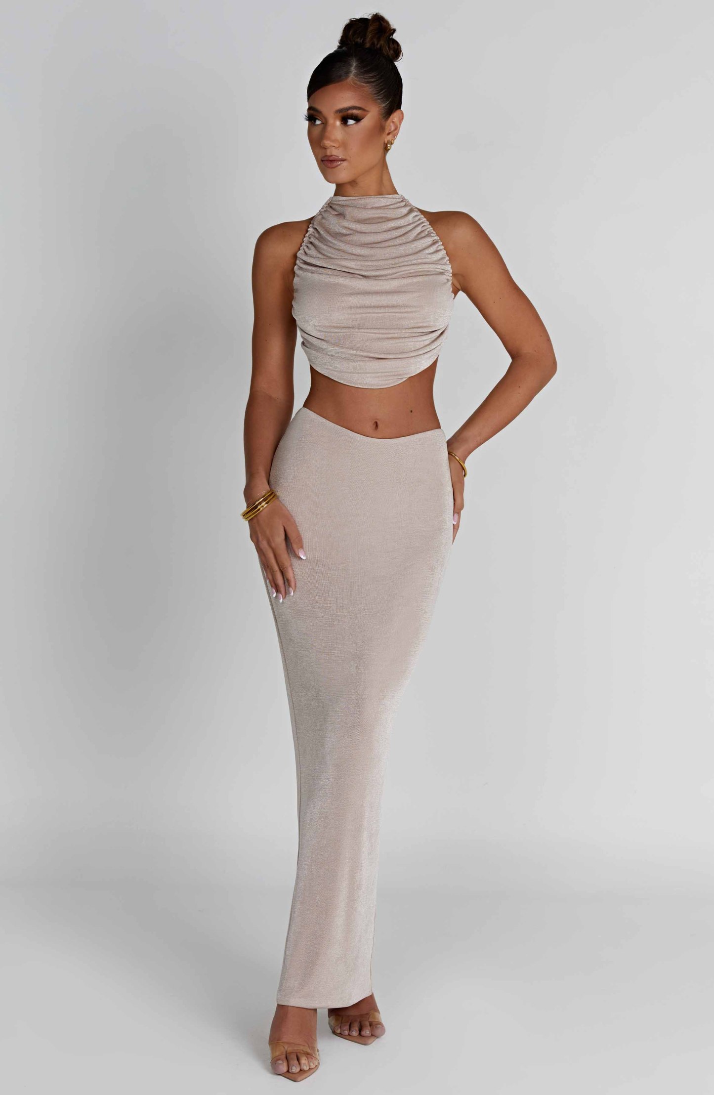Fifi Maxi Skirt - Champagne-My Top Dress.All Rights Reserved