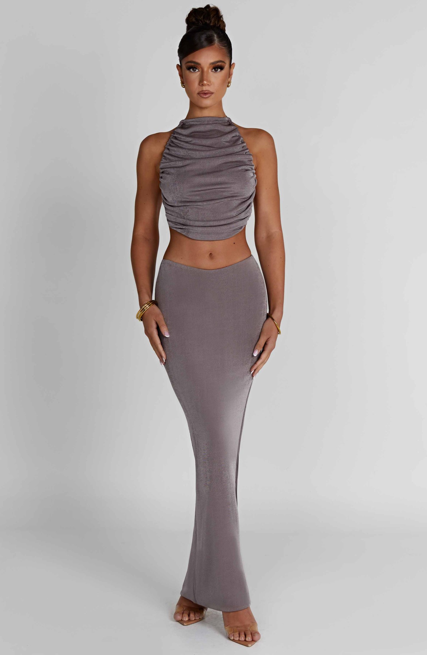 Fifi Maxi Skirt - Charcoal-My Top Dress.All Rights Reserved