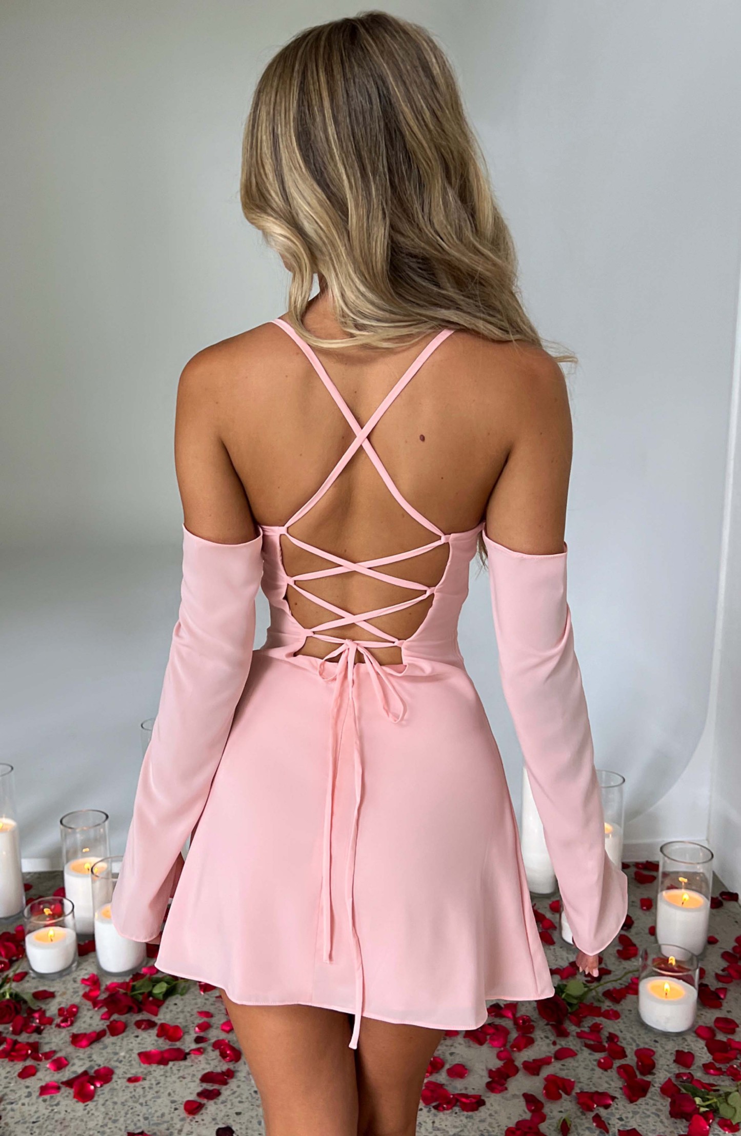 Fiona Mini Dress - Blush-My Top Dress.All Rights Reserved