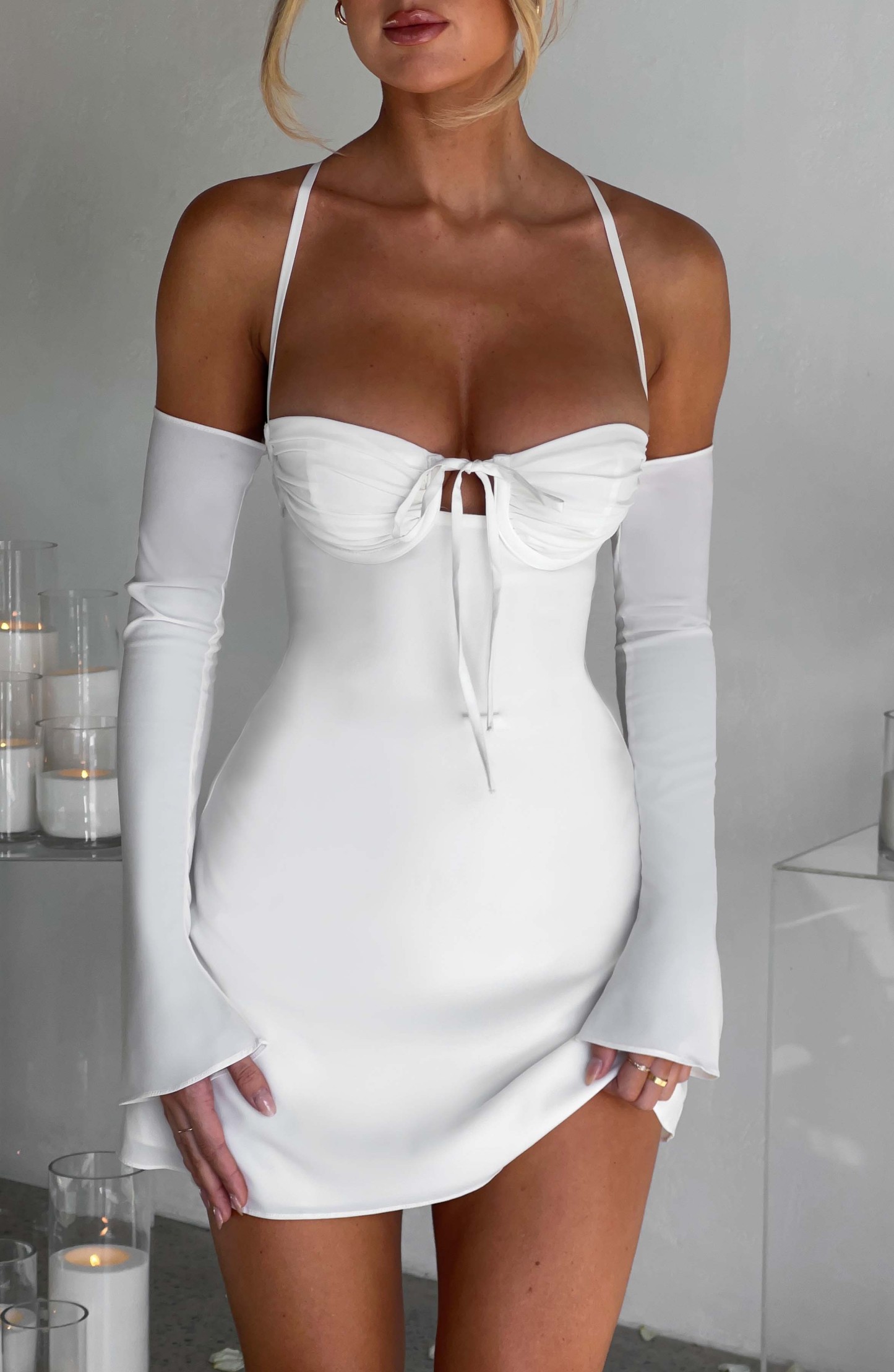Fiona Mini Dress - Ivory-My Top Dress.All Rights Reserved