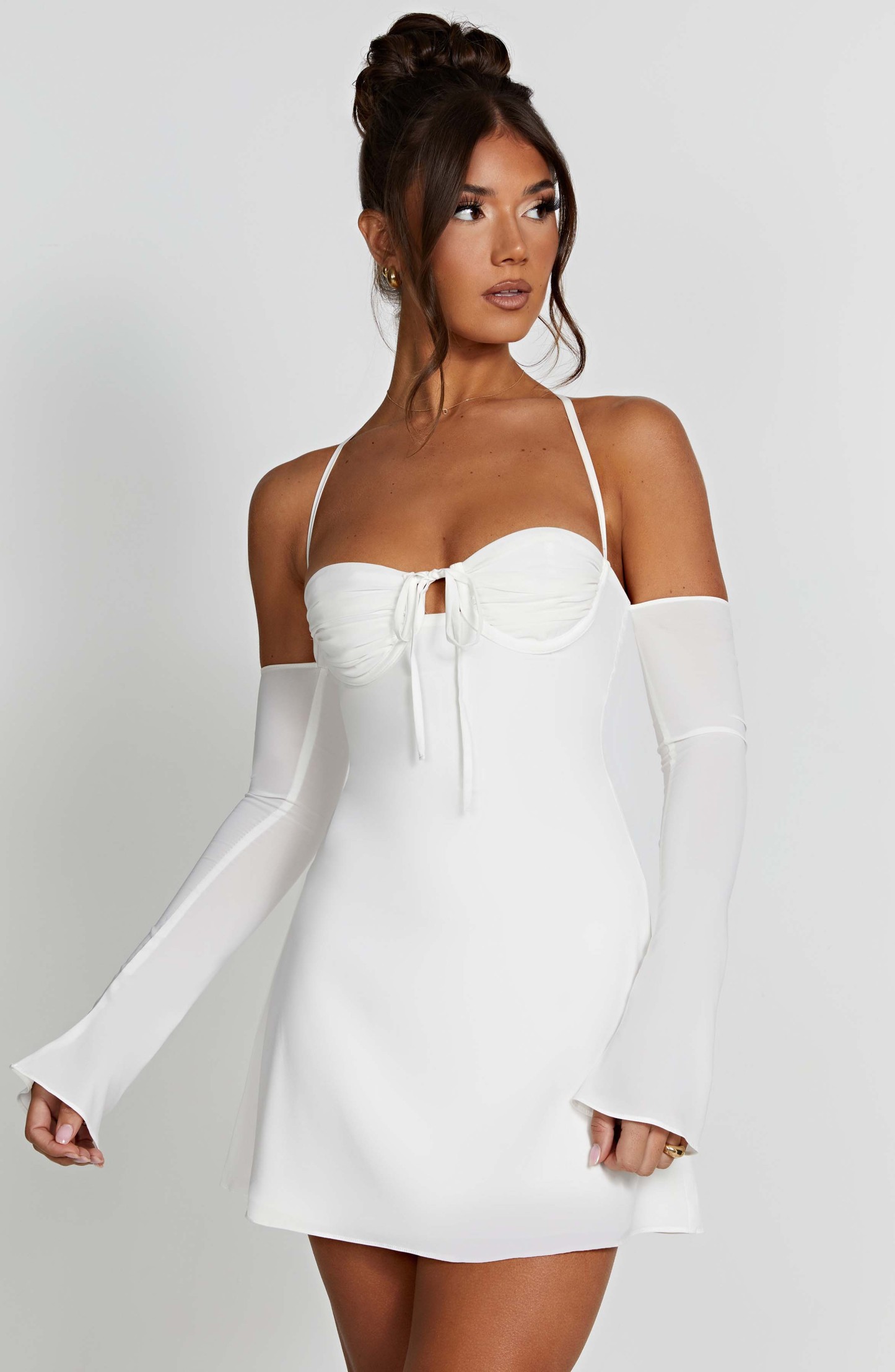 Fiona Mini Dress - Ivory-My Top Dress.All Rights Reserved
