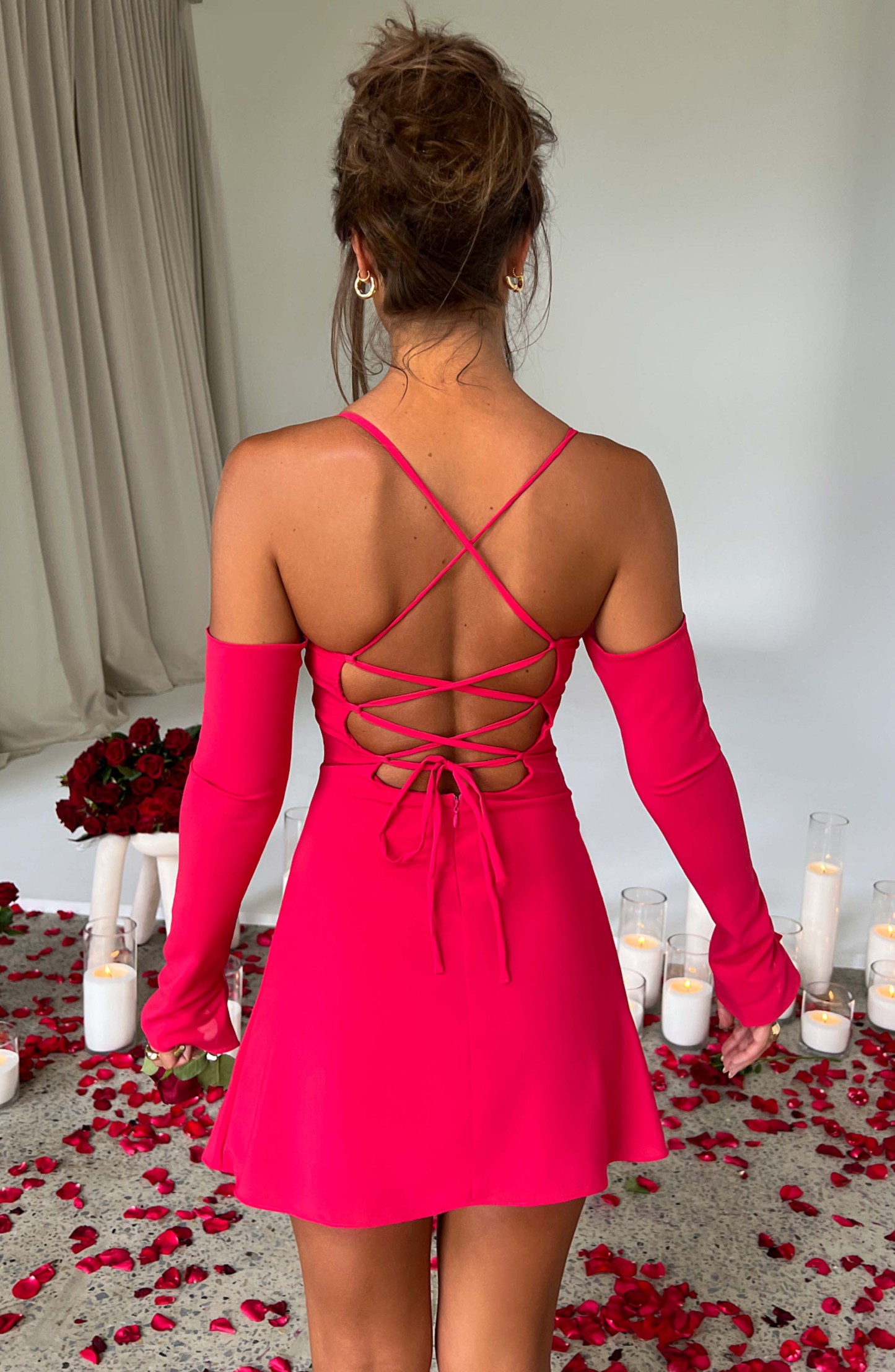 Fiona Mini Dress - Pink-My Top Dress.All Rights Reserved