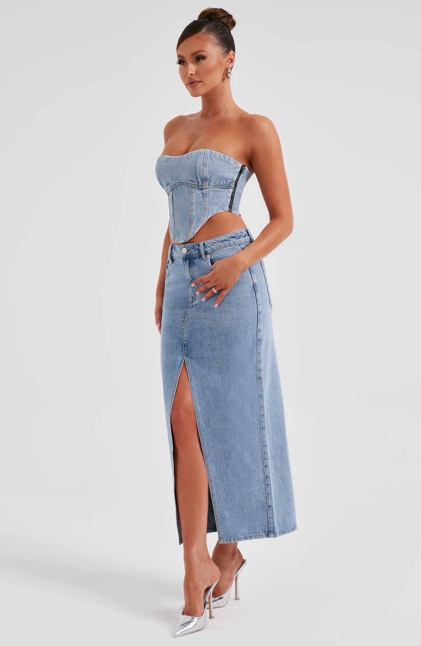 Flor Maxi Skirt - Blue-My Top Dress.All Rights Reserved