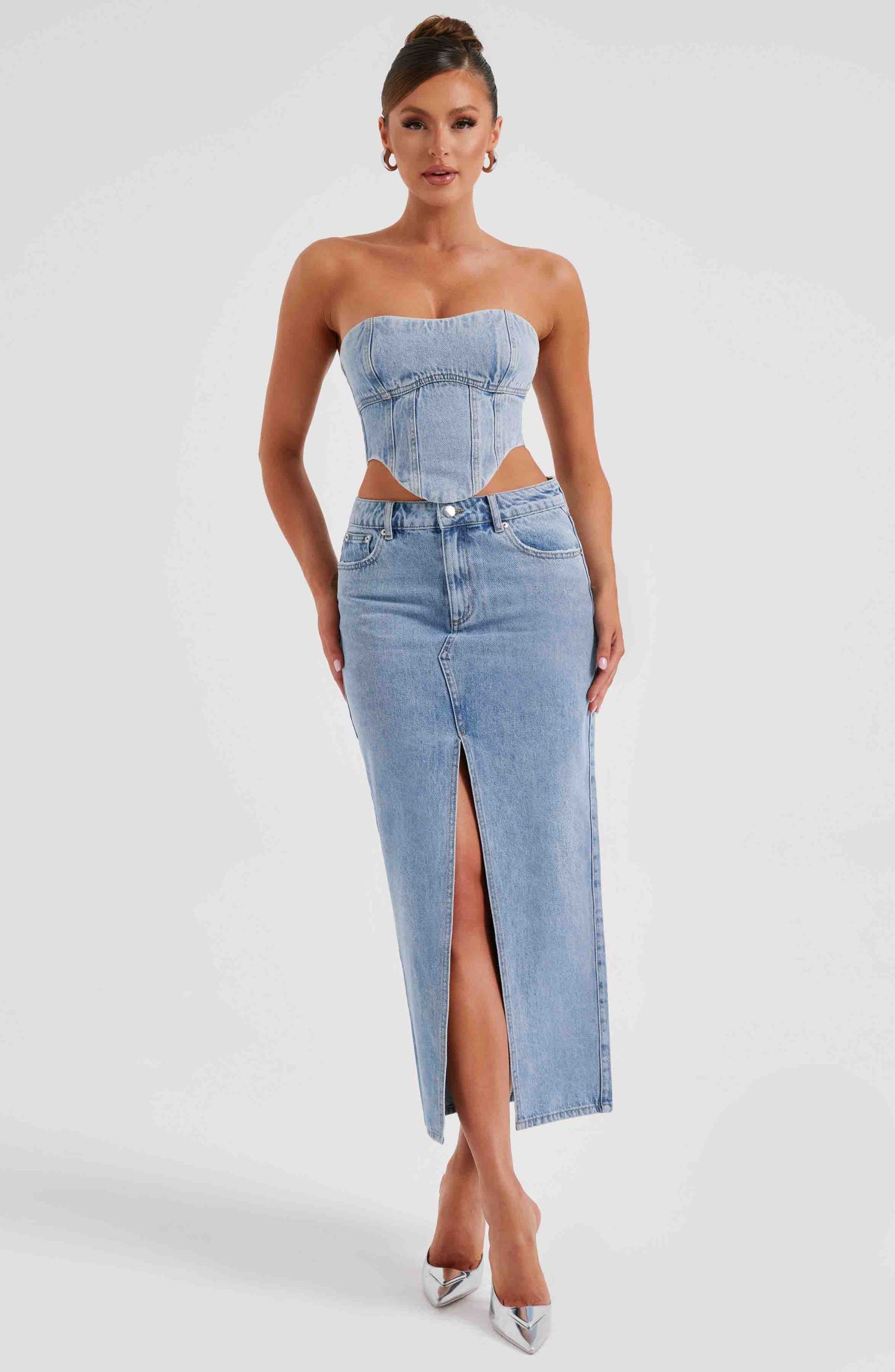 Flor Maxi Skirt - Blue-My Top Dress.All Rights Reserved