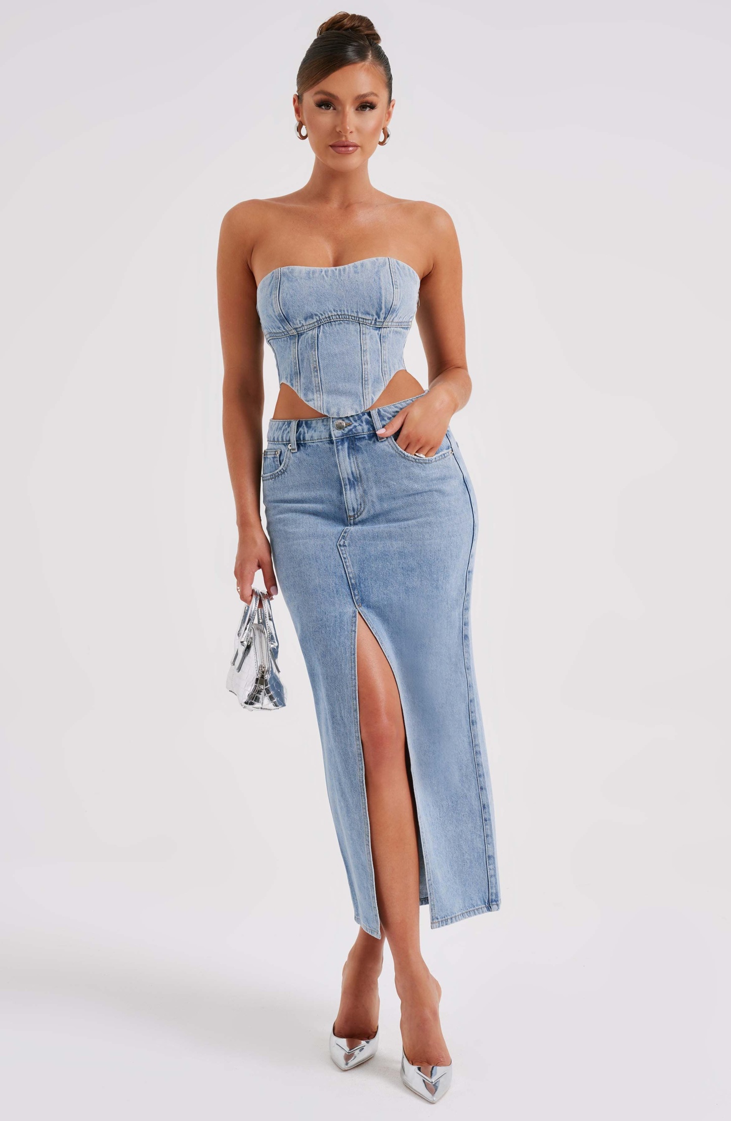 Flor Maxi Skirt - Blue-My Top Dress.All Rights Reserved