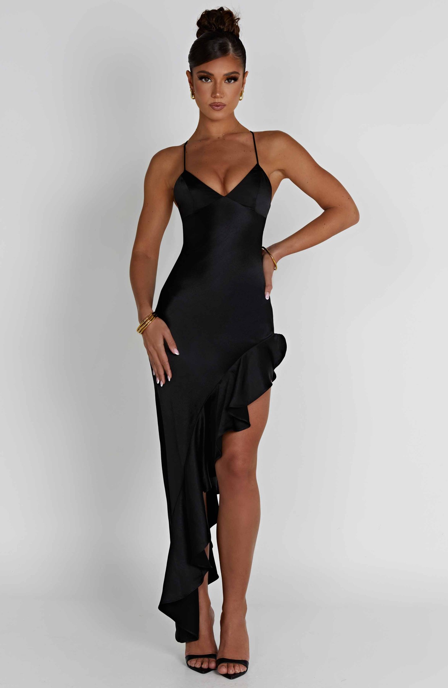 Flora Midi Dress - Black-My Top Dress.All Rights Reserved