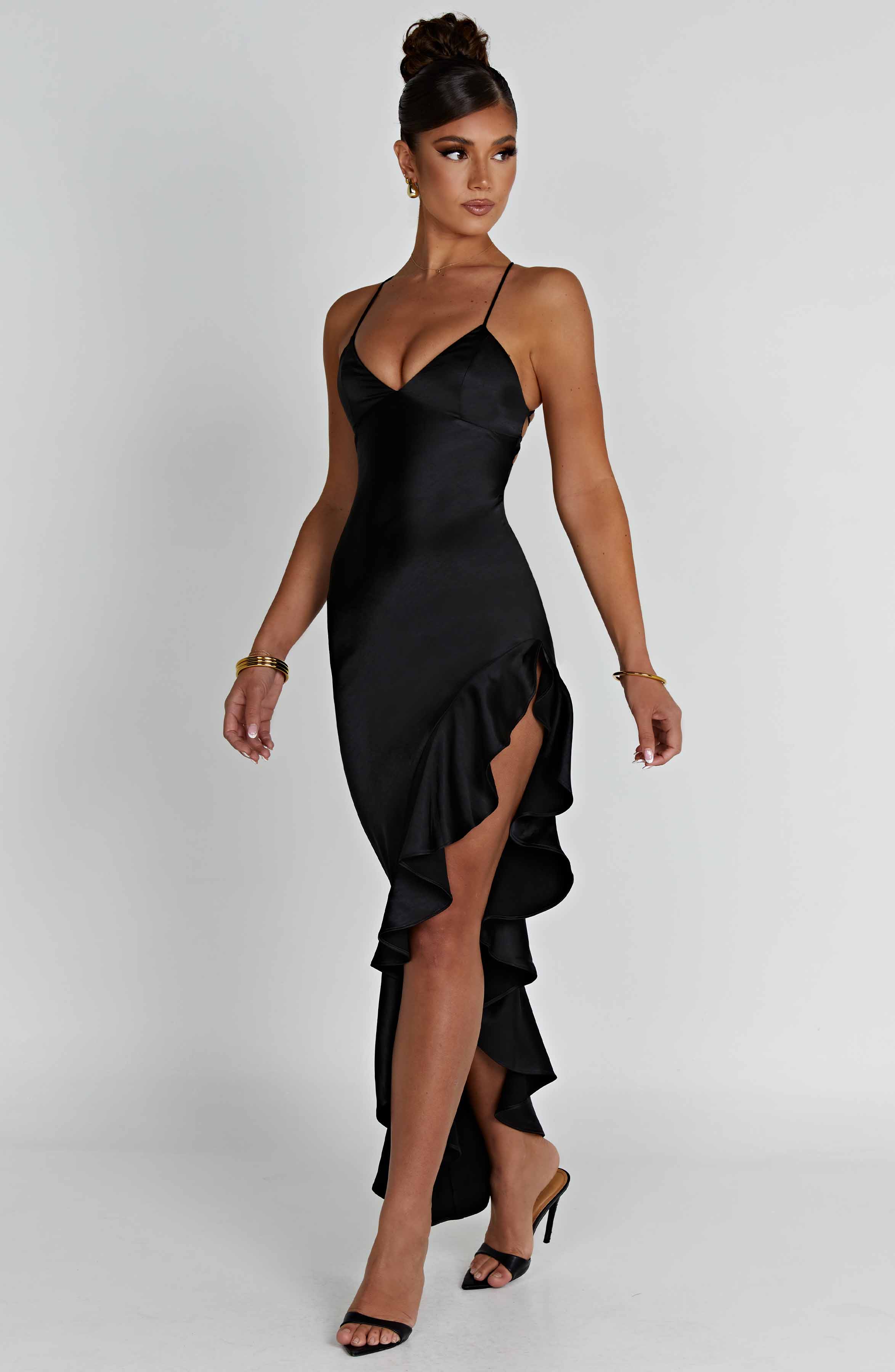 Flora Midi Dress - Black-My Top Dress.All Rights Reserved