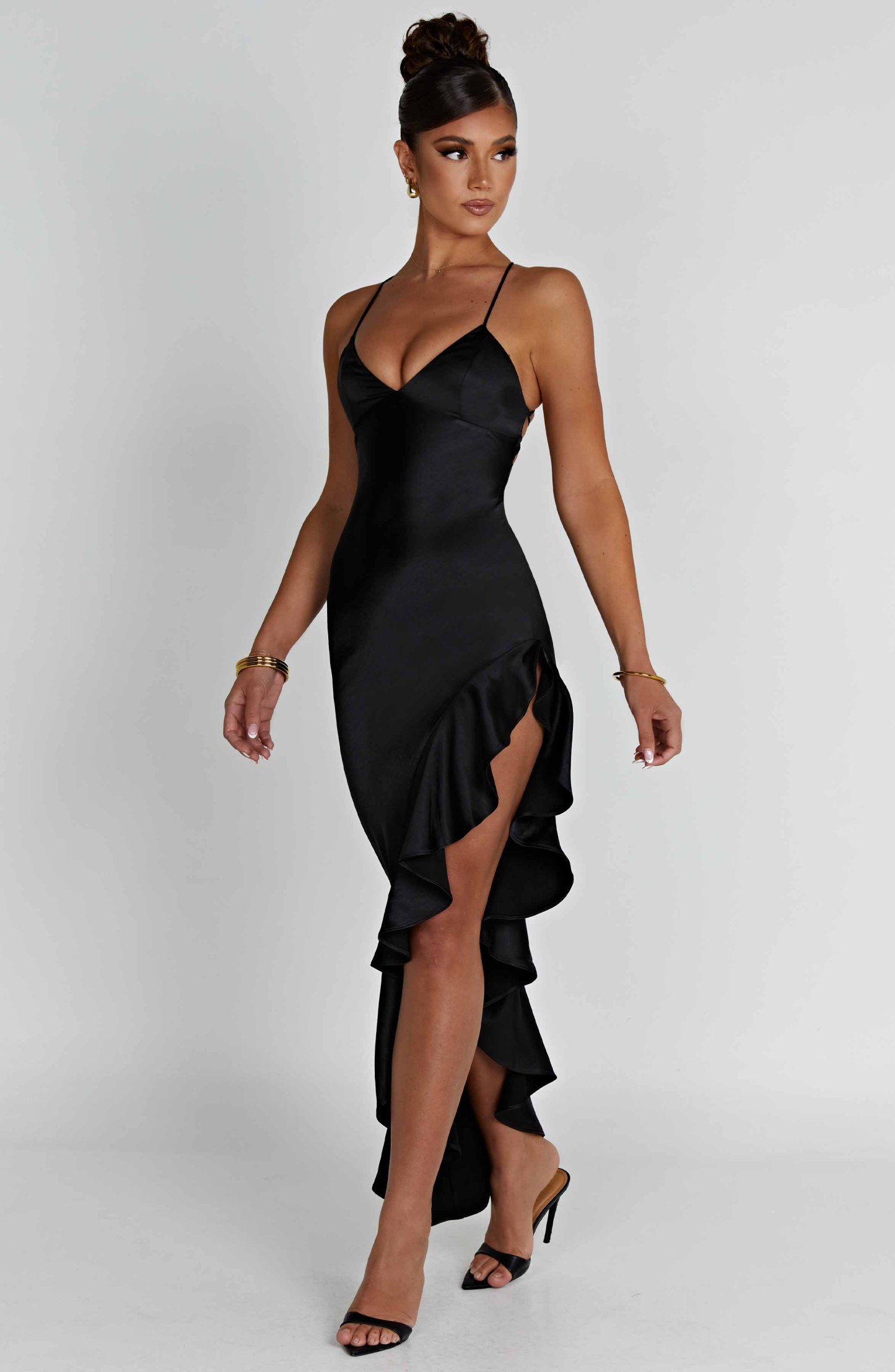 Flora Midi Dress - Black-My Top Dress.All Rights Reserved