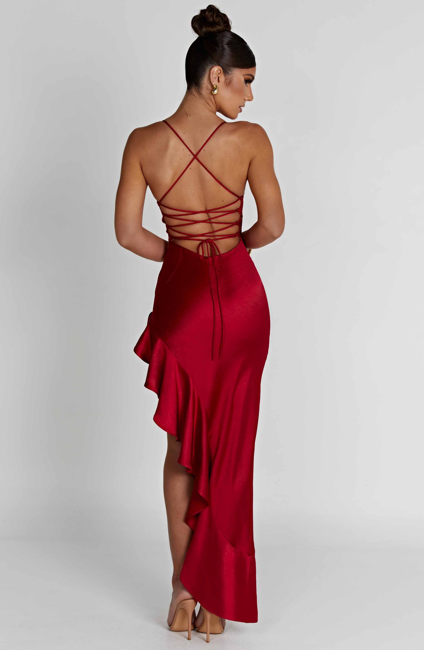 Flora Midi Dress - Red-My Top Dress.All Rights Reserved