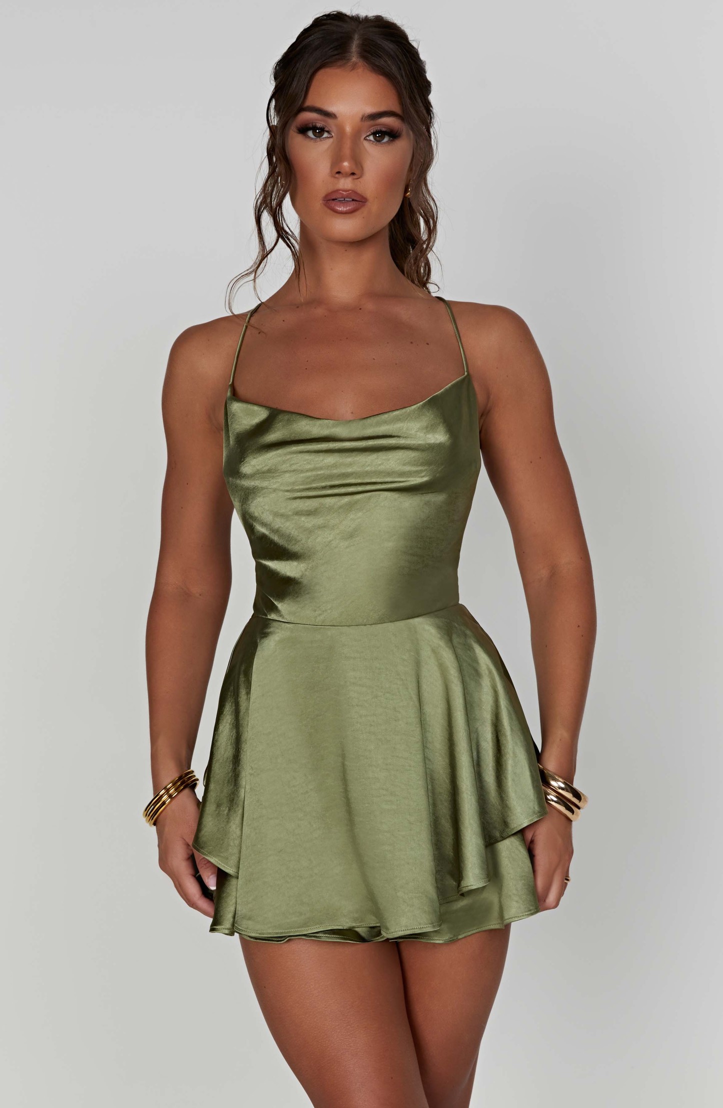 Florence Playsuit - Khaki-My Top Dress.All Rights Reserved