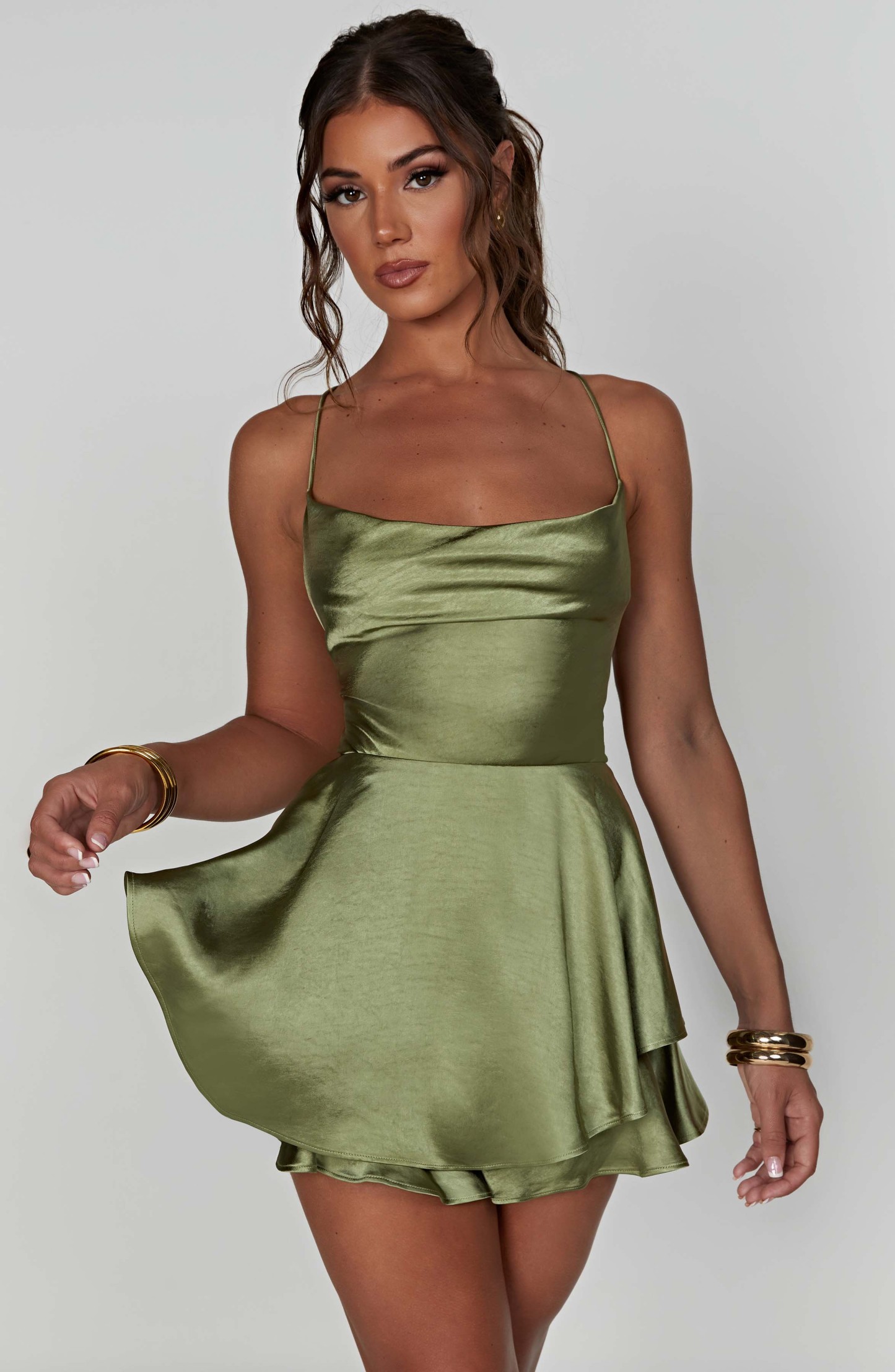 Florence Playsuit - Khaki-My Top Dress.All Rights Reserved
