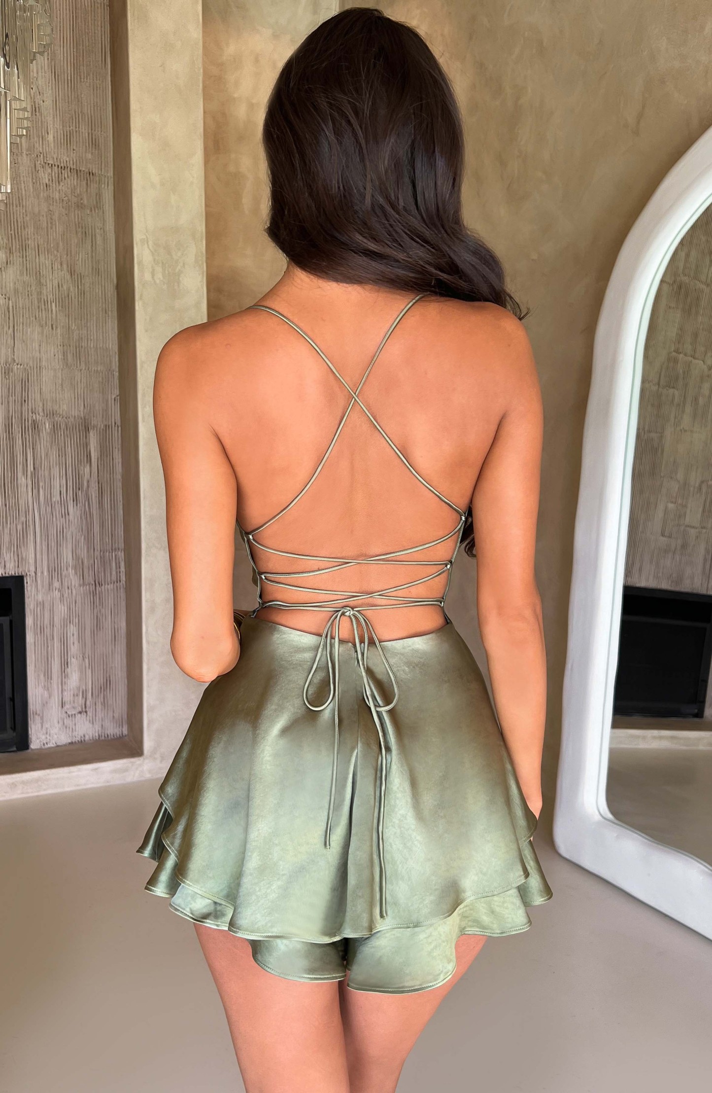 Florence Playsuit - Khaki-My Top Dress.All Rights Reserved