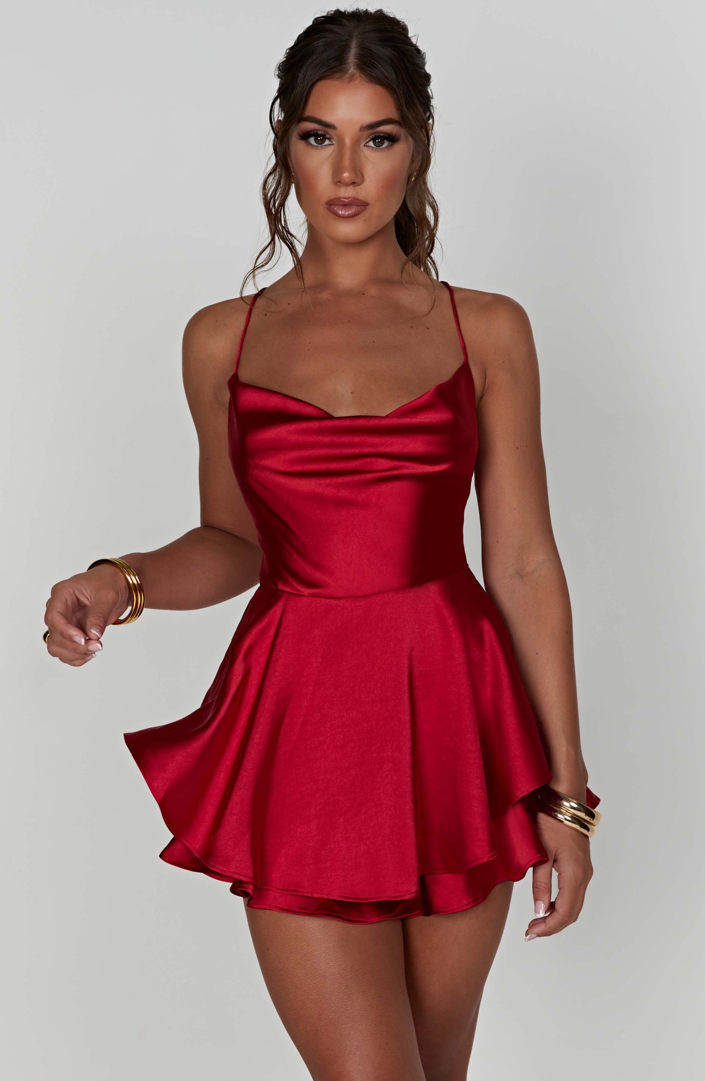 Florence Playsuit - Red-My Top Dress.All Rights Reserved