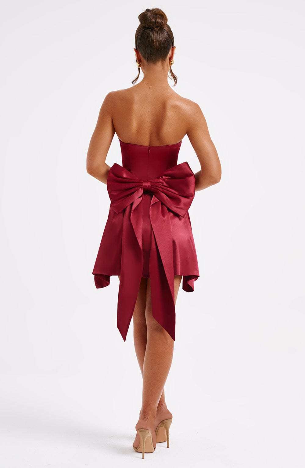 Freja Mini Dress - Burgundy-My Top Dress.All Rights Reserved