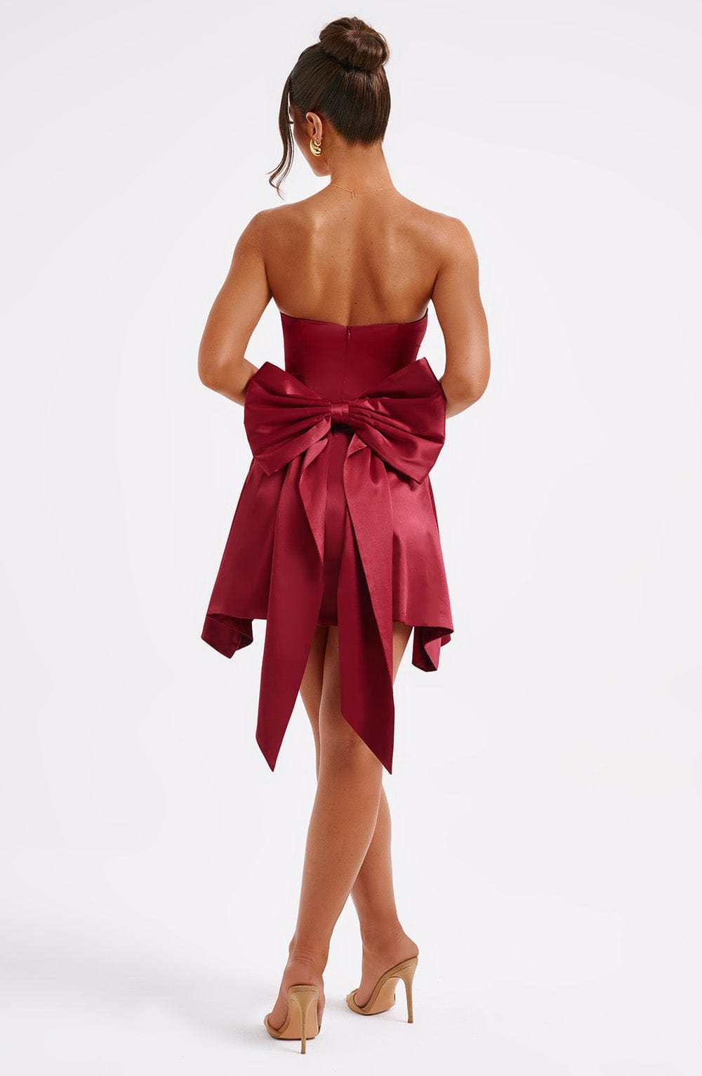 Freja Mini Dress - Burgundy-My Top Dress.All Rights Reserved