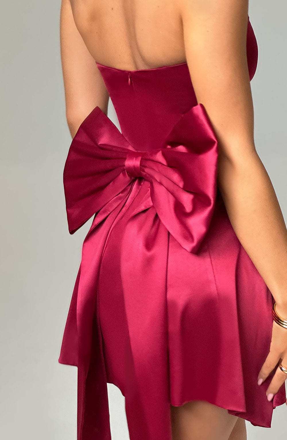 Freja Mini Dress - Burgundy-My Top Dress.All Rights Reserved
