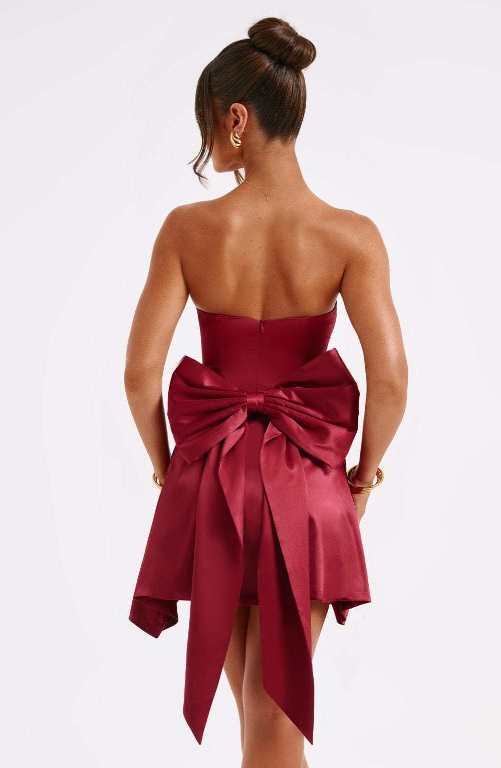 Freja Mini Dress - Burgundy-My Top Dress.All Rights Reserved