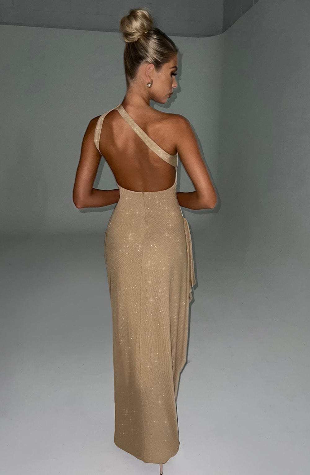 Genevieve Maxi Dress - Gold Sparkle-My Top Dress.All Rights Reserved
