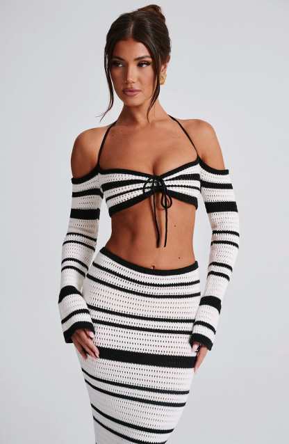 Georgia Top - Black/White-My Top Dress.All Rights Reserved