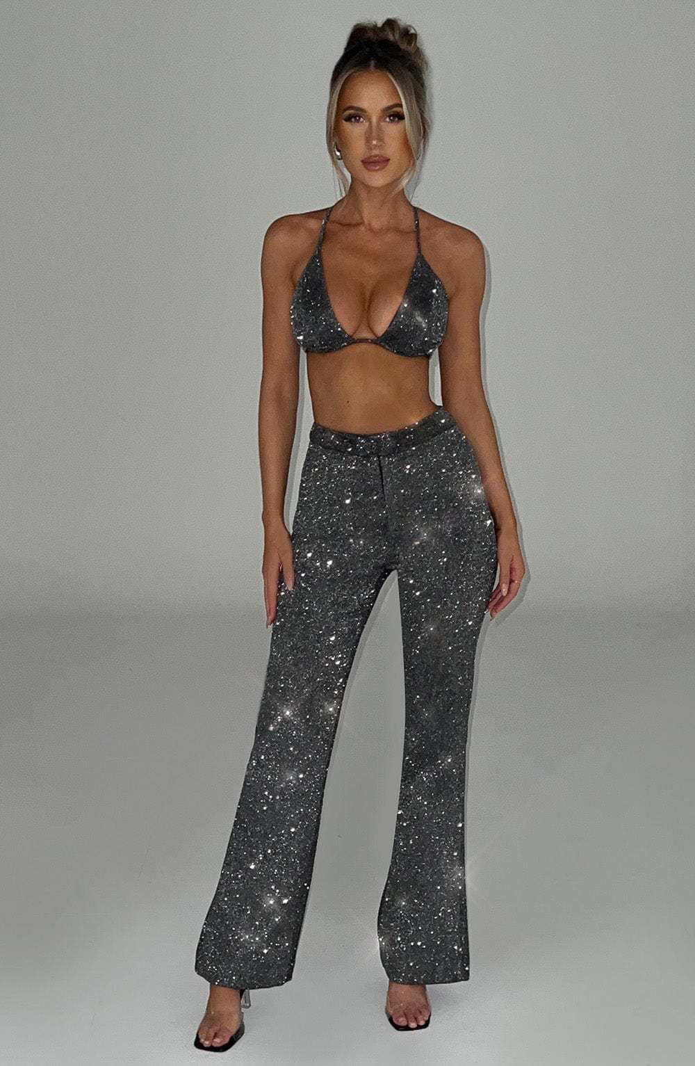 Glacia Pant - Grey Sparkle-My Top Dress.All Rights Reserved