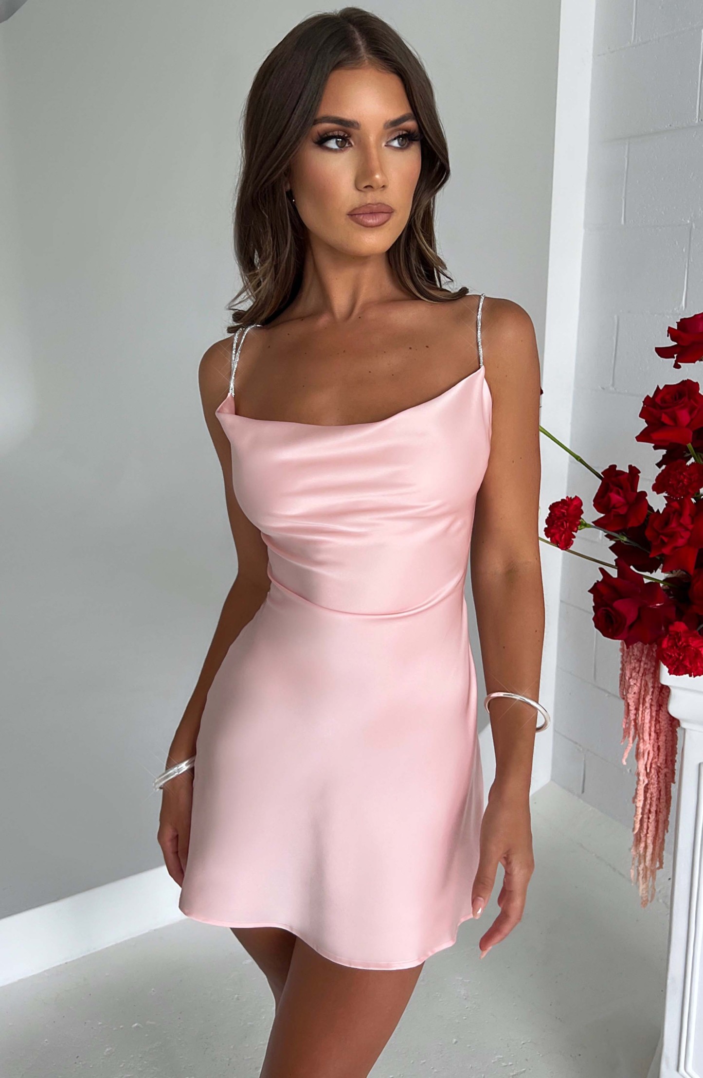 Glacia Mini Dress - Blush-My Top Dress.All Rights Reserved