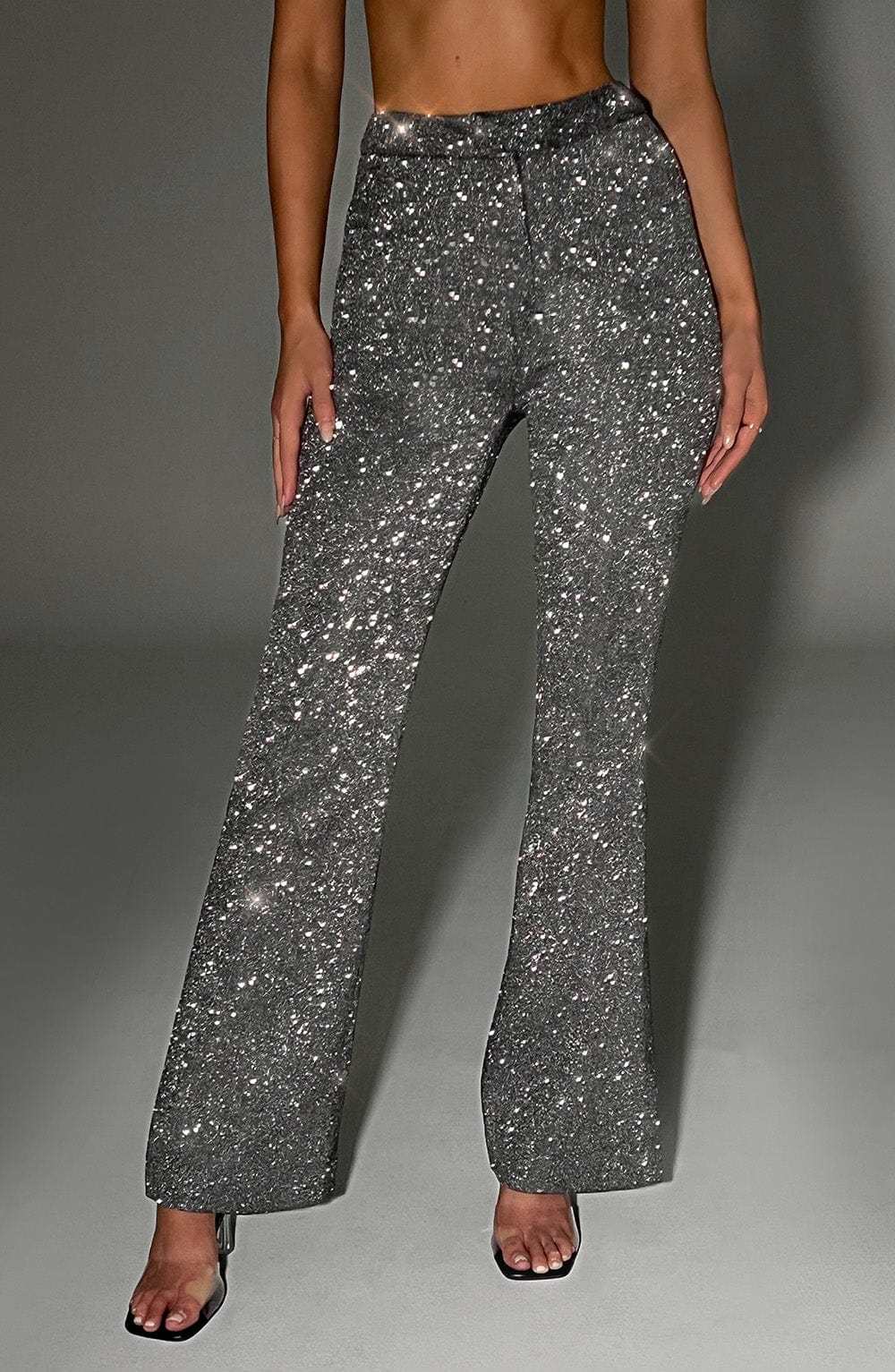 Glacia Pant - Grey Sparkle-My Top Dress.All Rights Reserved