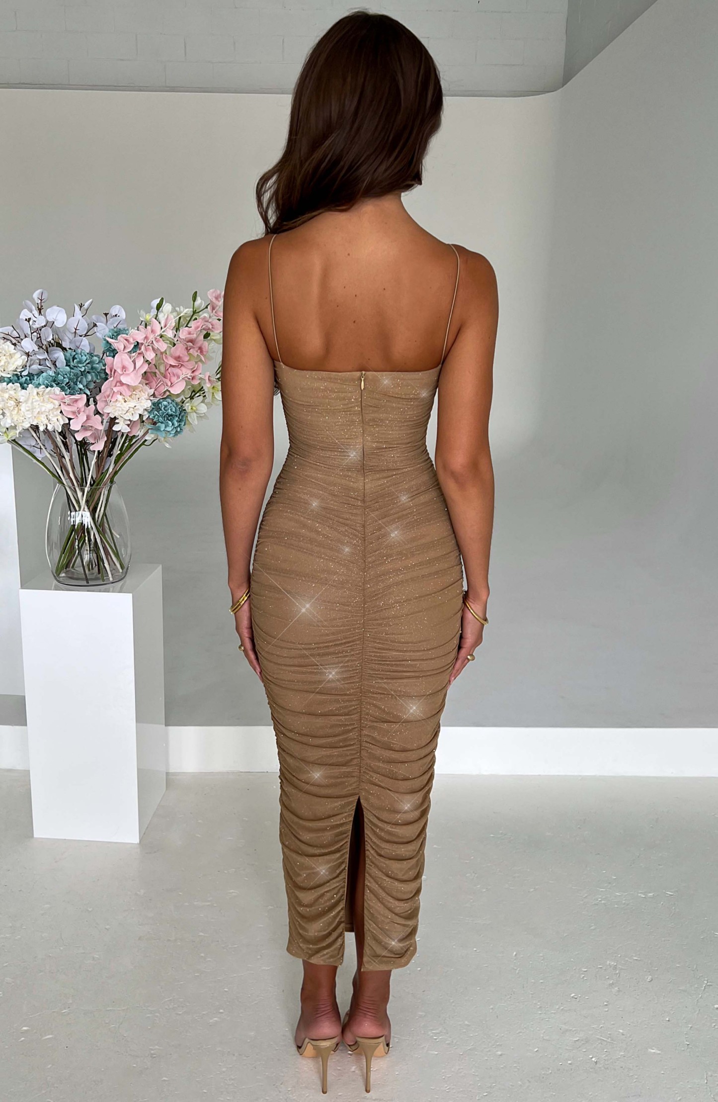 Gracie Maxi Dress - Gold Sparkle-My Top Dress.All Rights Reserved