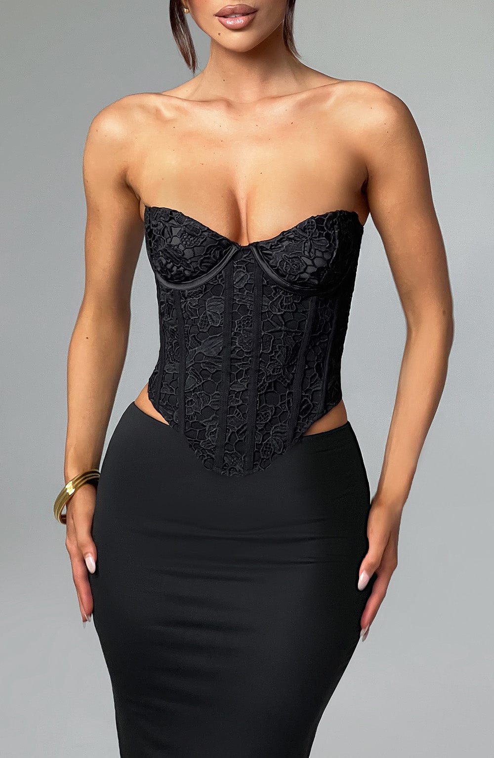 Harlow Corset - Black-My Top Dress.All Rights Reserved