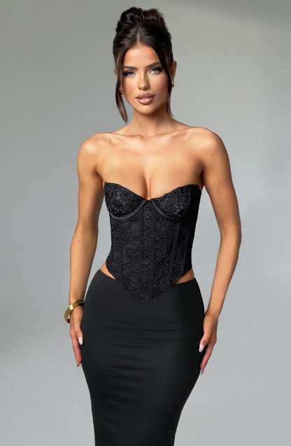 Harlow Corset - Black-My Top Dress.All Rights Reserved