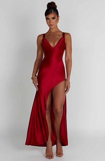 Hayley Maxi Dress - Red-My Top Dress.All Rights Reserved