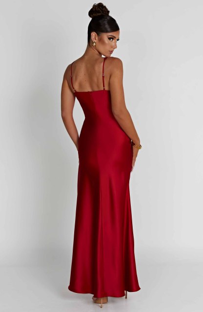 Hayley Maxi Dress - Red-My Top Dress.All Rights Reserved