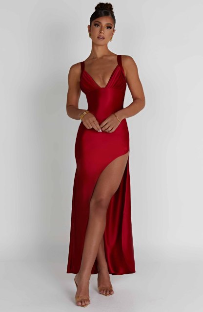 Hayley Maxi Dress - Red-My Top Dress.All Rights Reserved