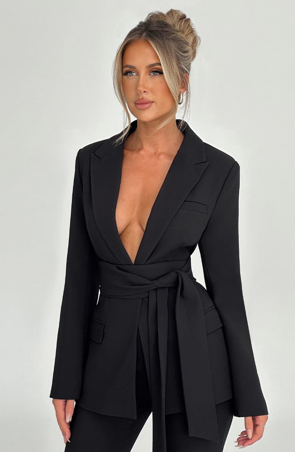 Hazel Suit Jacket - Black-My Top Dress.All Rights Reserved