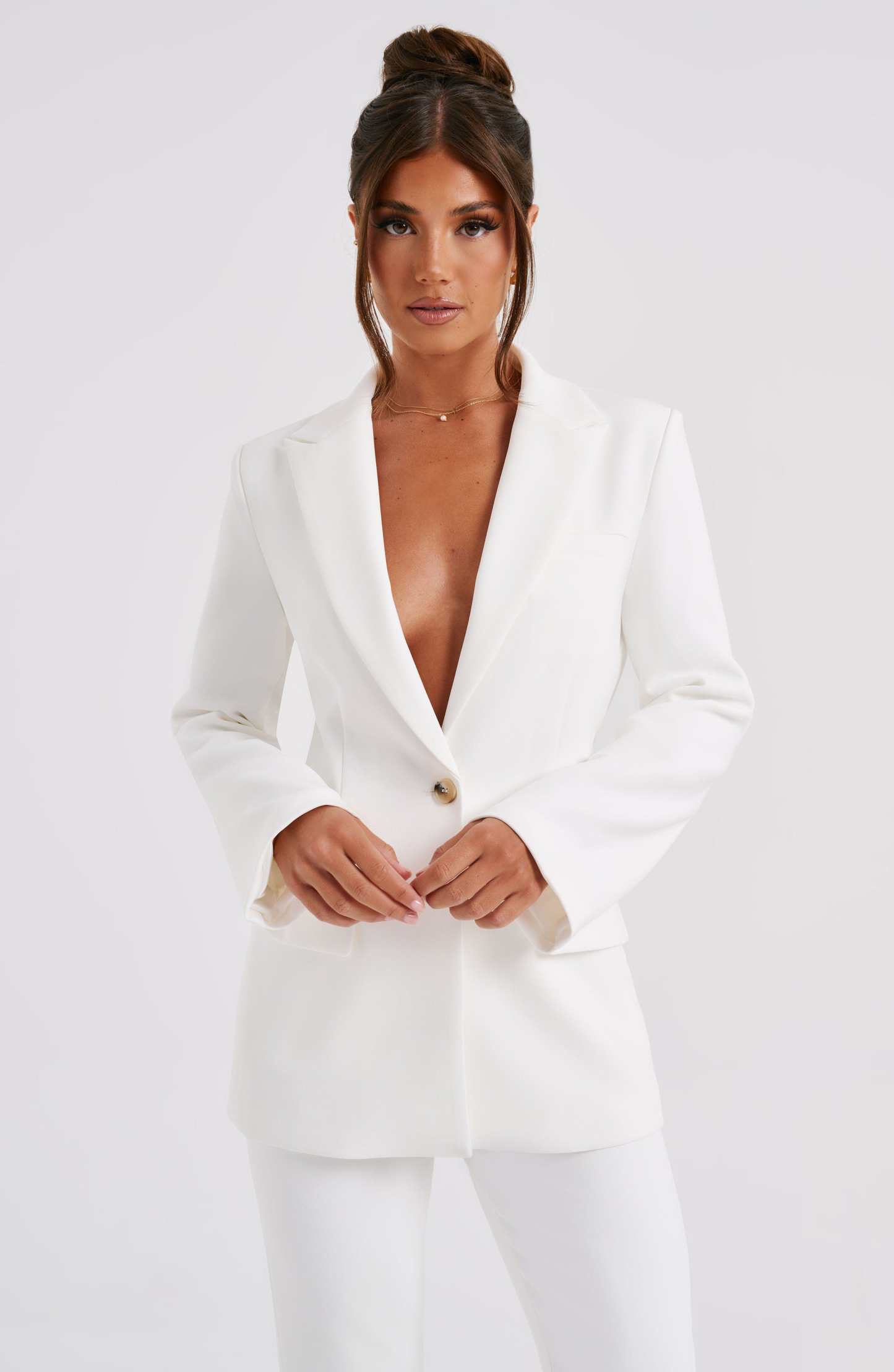 Hazel Suit Jacket - Ivory-My Top Dress.All Rights Reserved
