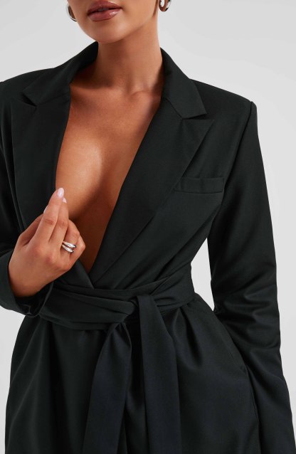 Heather Suit Dress - Black-My Top Dress.All Rights Reserved