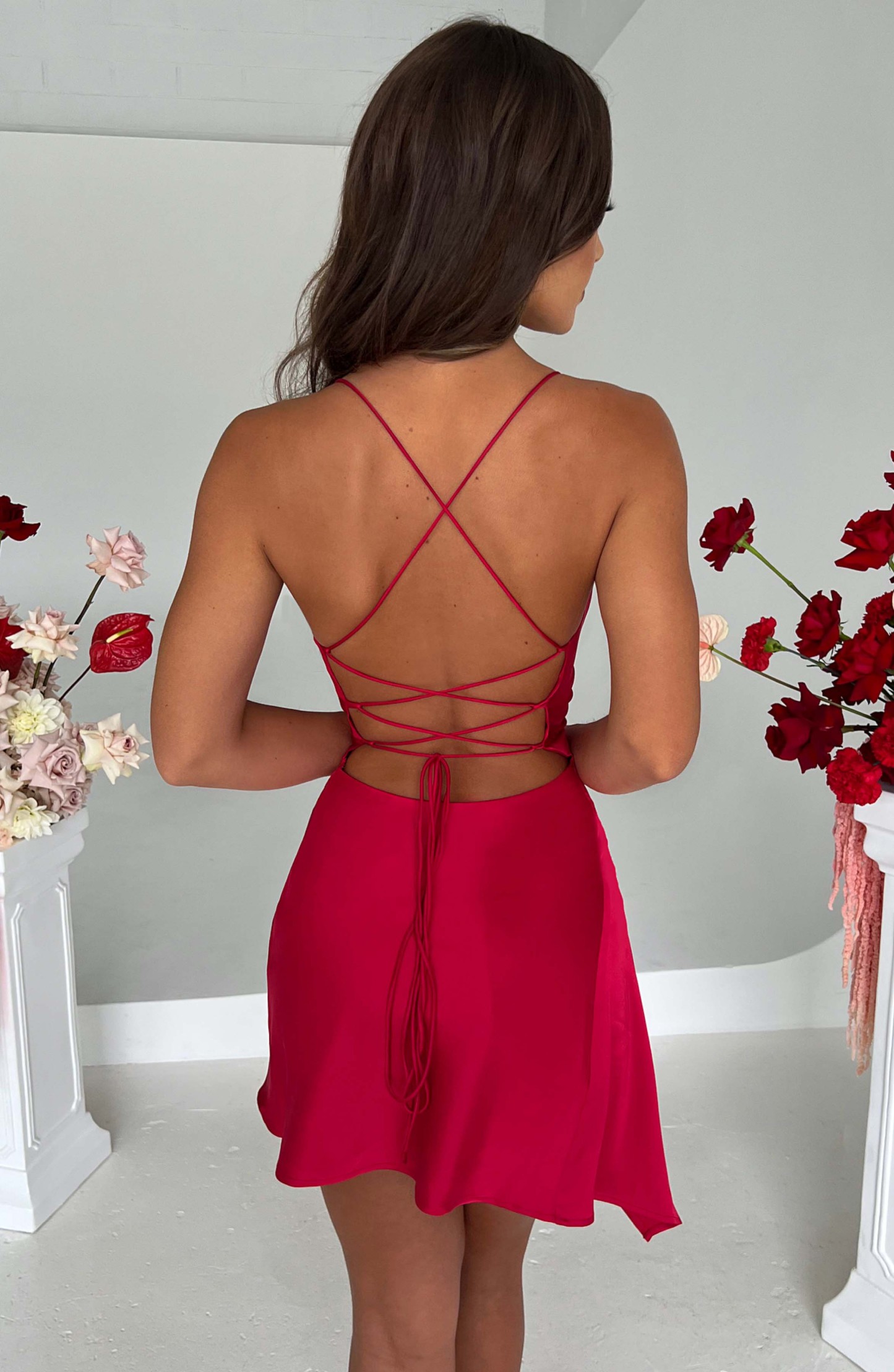 Ilia Mini Dress - Red-My Top Dress.All Rights Reserved