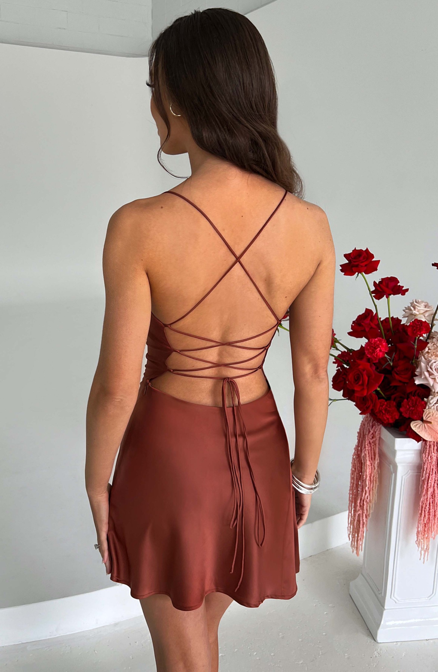 Ilia Mini Dress - Rust-My Top Dress.All Rights Reserved