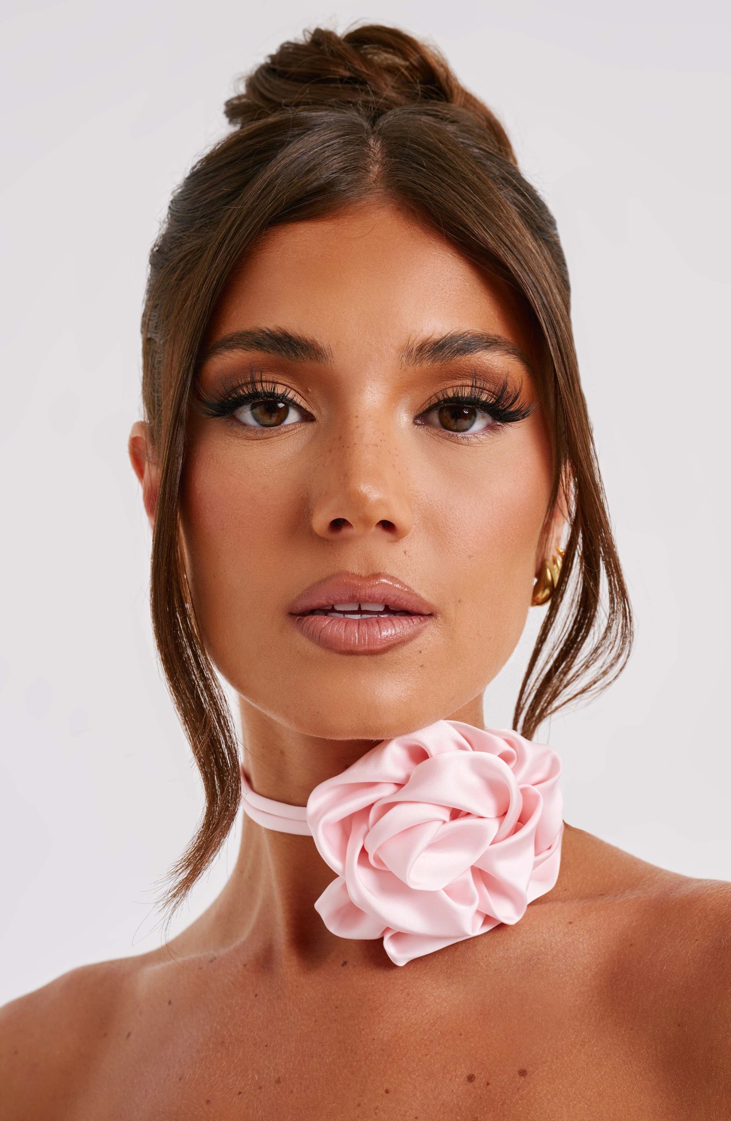 India Floral Neck Tie - Blush-My Top Dress.All Rights Reserved