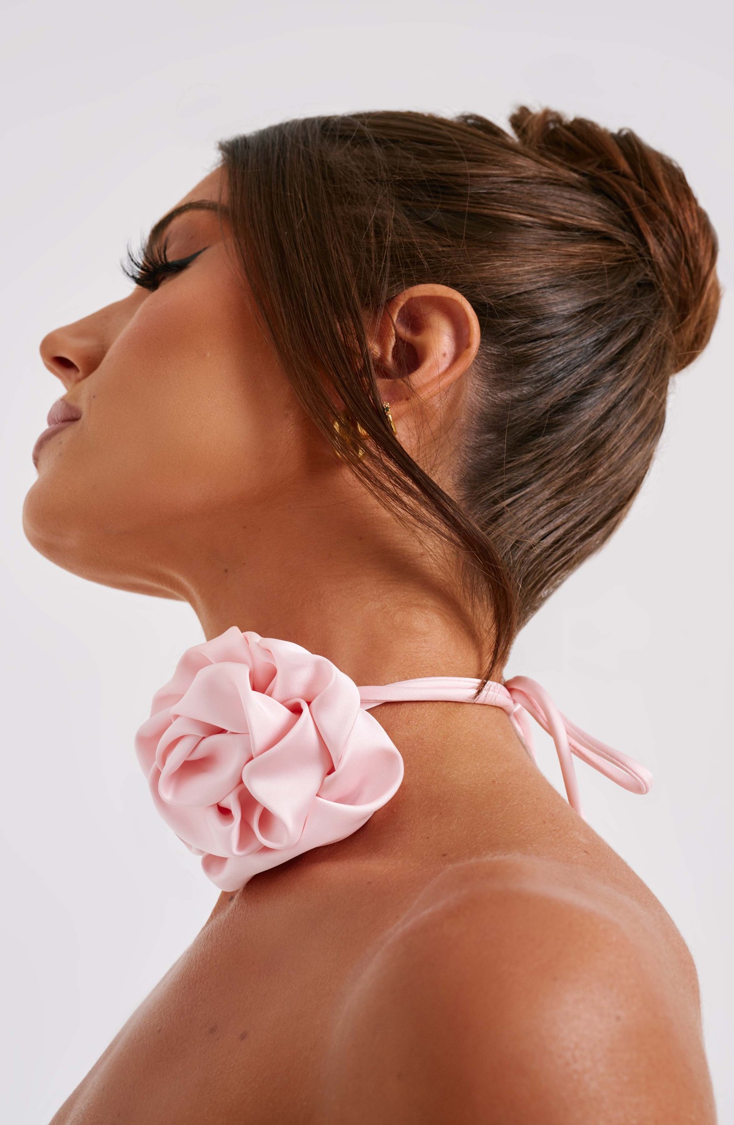 India Floral Neck Tie - Blush-My Top Dress.All Rights Reserved