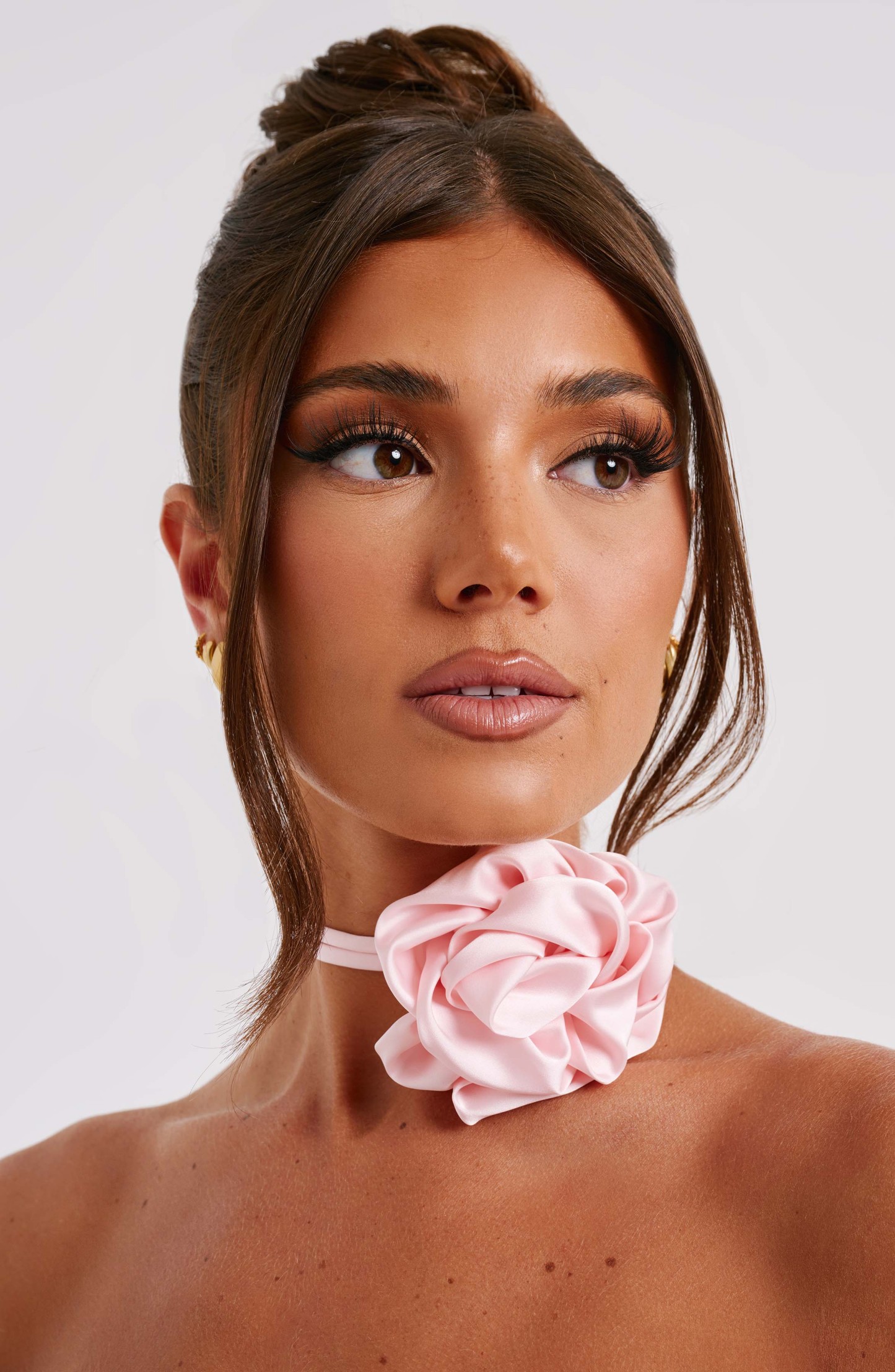 India Floral Neck Tie - Blush-My Top Dress.All Rights Reserved