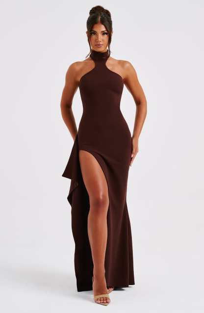 Isadora Maxi Dress - Chocolate-My Top Dress.All Rights Reserved