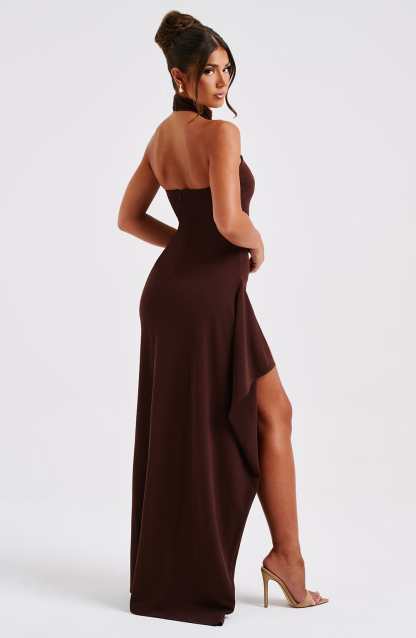 Isadora Maxi Dress - Chocolate-My Top Dress.All Rights Reserved