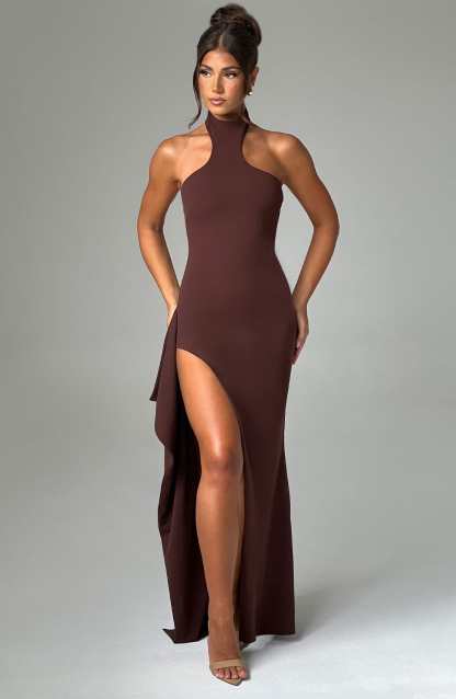 Isadora Maxi Dress - Chocolate-My Top Dress.All Rights Reserved