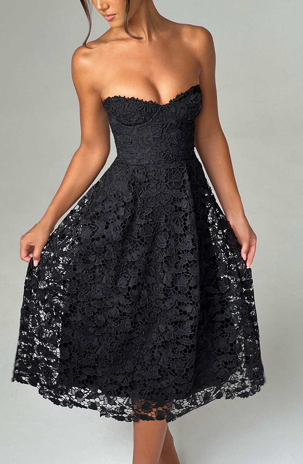 Ishani Midi Dress - Black-My Top Dress.All Rights Reserved