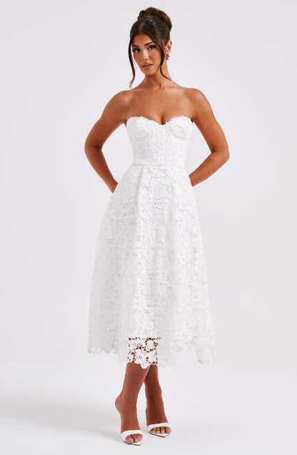 Ishani Midi Dress - Ivory-My Top Dress.All Rights Reserved