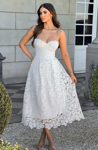 Ishani Midi Dress - Ivory-My Top Dress.All Rights Reserved