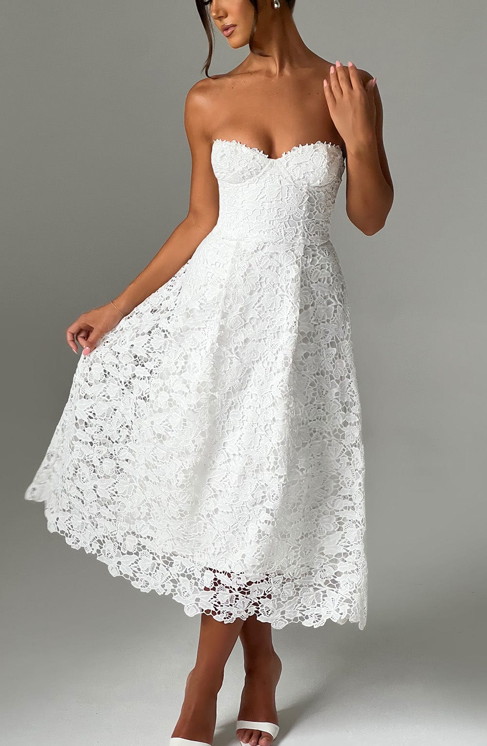 Ishani Midi Dress - Ivory-My Top Dress.All Rights Reserved